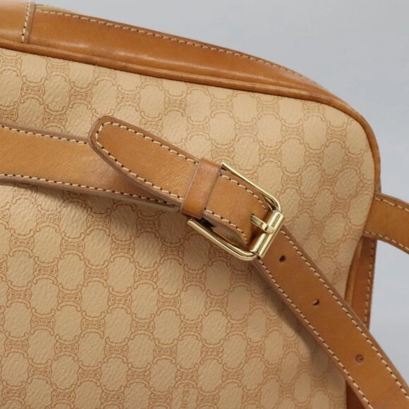 CELINE Macadam Canvas Backpack PVC Leather Beige Auth BD1038 - Picture 14 of 16